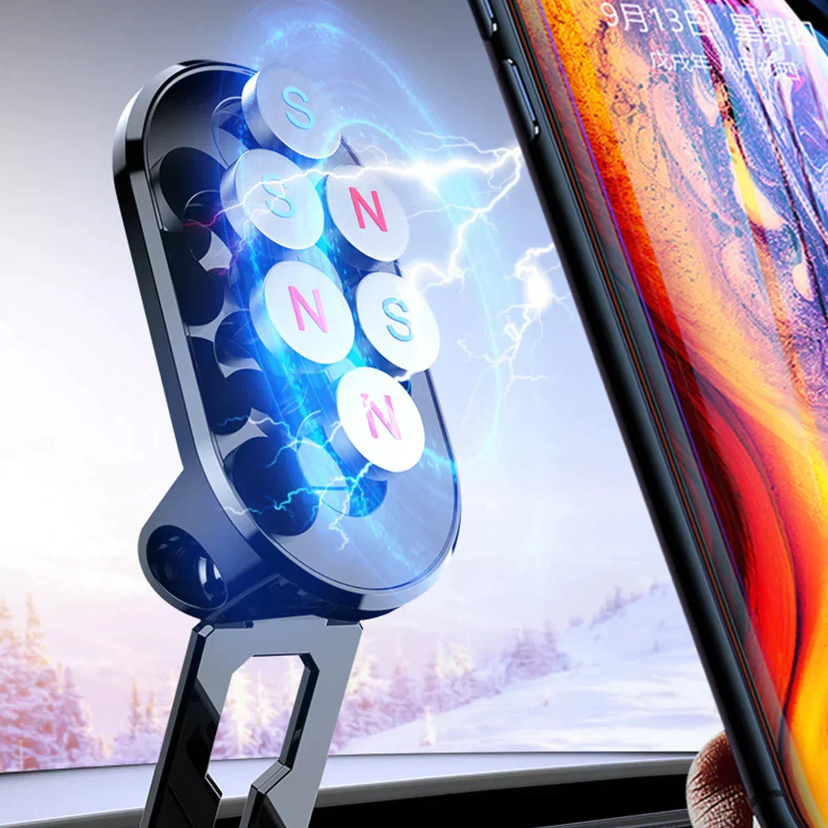 SOPORTE MAGNÉTICO PARA TELÉFONO MÓVIL PARA COCHE - PHONE HOLDER™